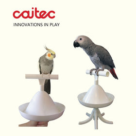 CAITEC Parrot Stand Bird Toys Portable Perch and Training Tool