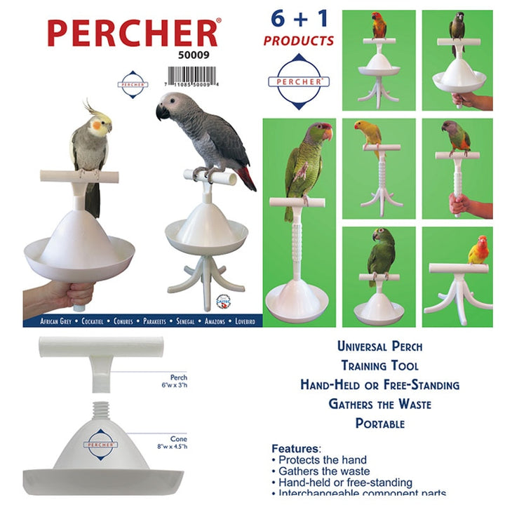 CAITEC Parrot Stand Bird Toys Portable Perch and Training Tool