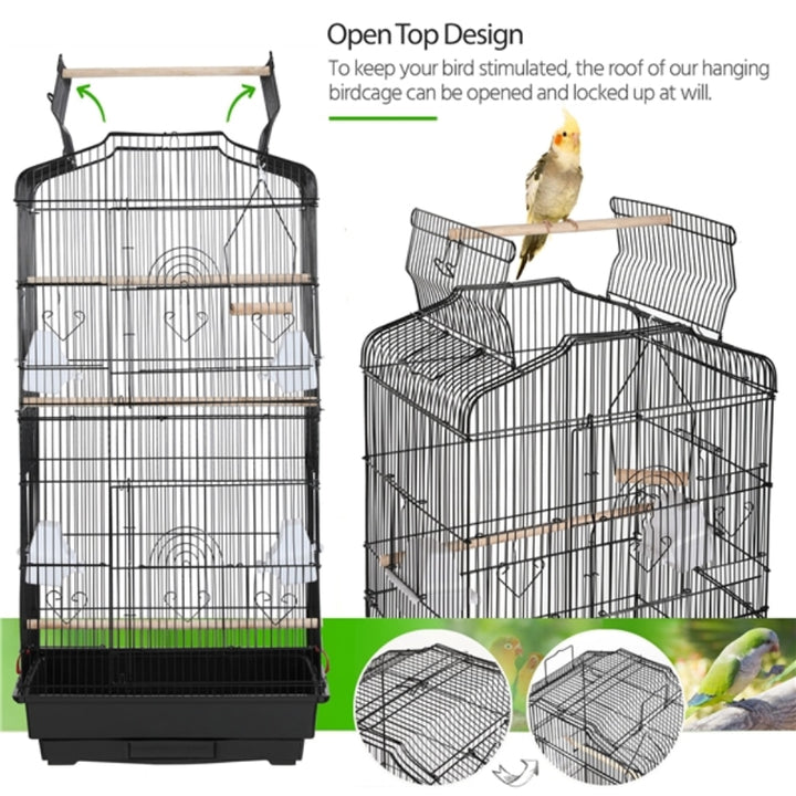 Large 36" Metal Bird Cage with Play Top