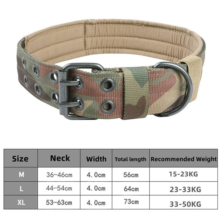 Tactical Dog Collar Adjustable For Leash Use