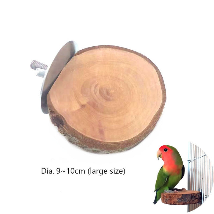Natural Pet Parrot Raw Wood Fork