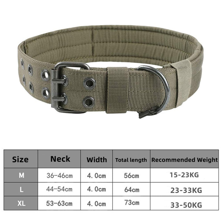 Tactical Dog Collar Adjustable For Leash Use