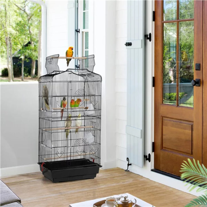 Large 36" Metal Bird Cage with Play Top