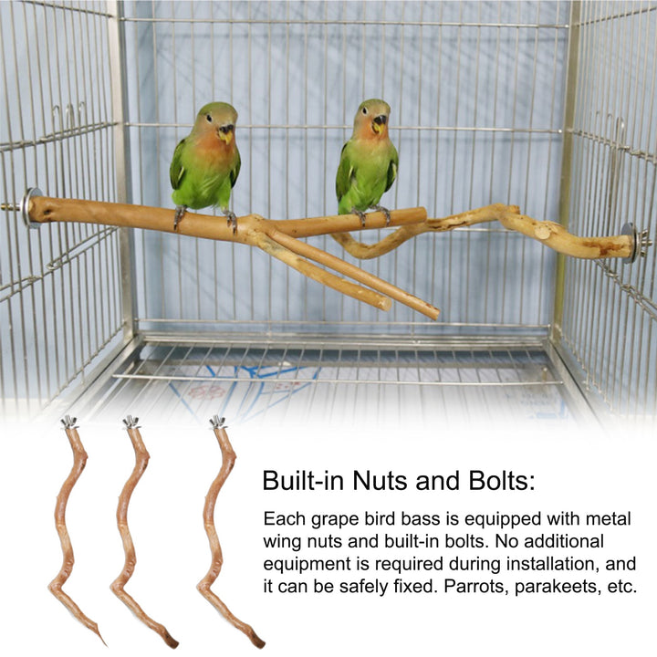Natural Parrot Perch Bird Stand Tree Stick