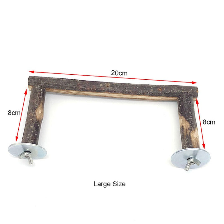 Natural Pet Parrot Raw Wood Fork