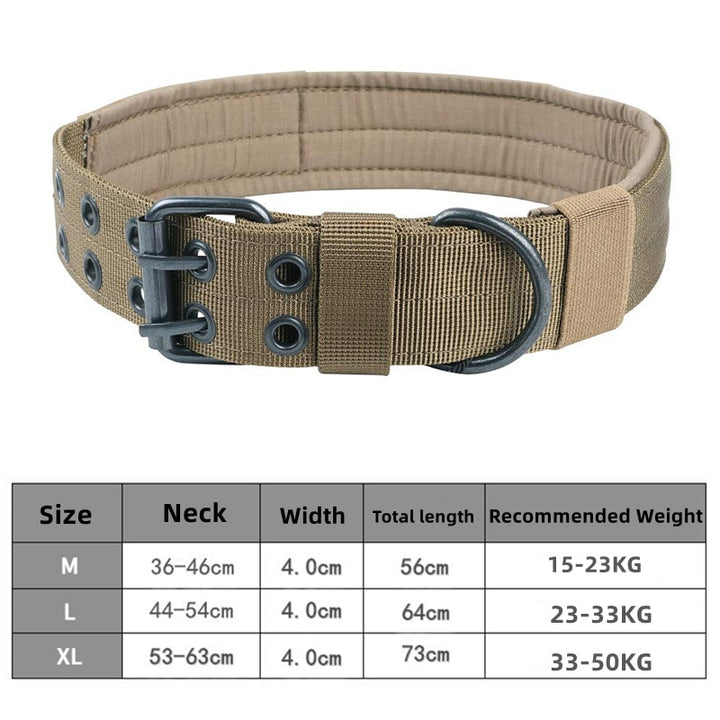 Tactical Dog Collar Adjustable For Leash Use