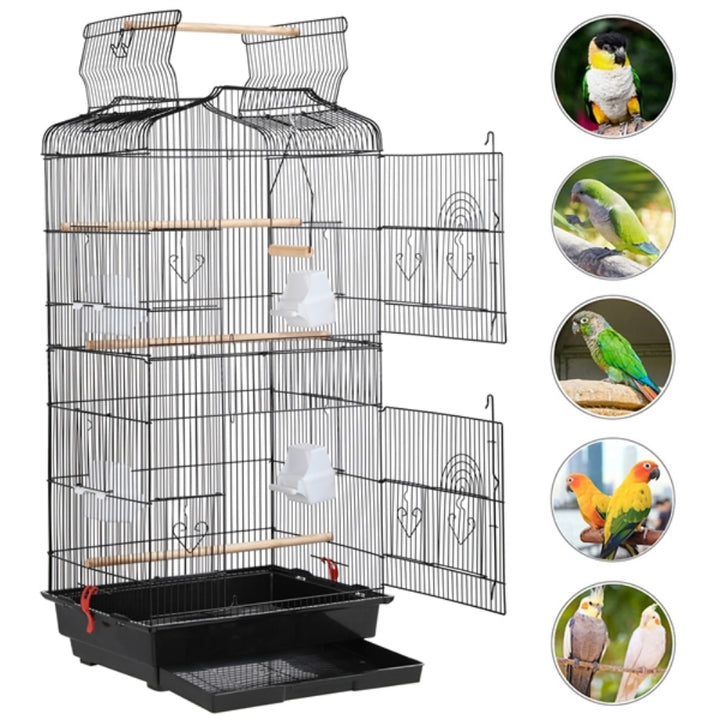 Large 36" Metal Bird Cage with Play Top