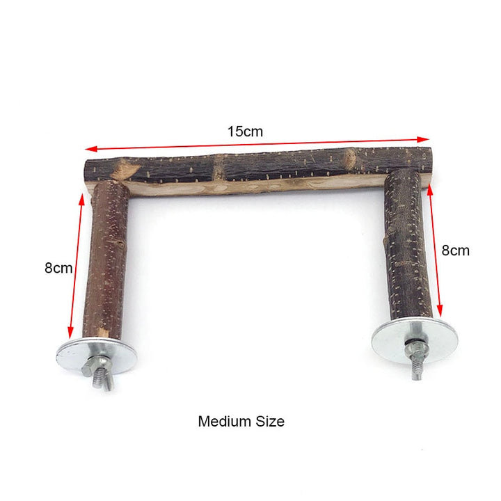 Natural Pet Parrot Raw Wood Fork