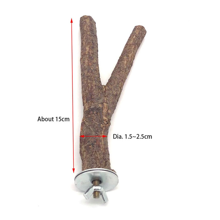 Natural Pet Parrot Raw Wood Fork