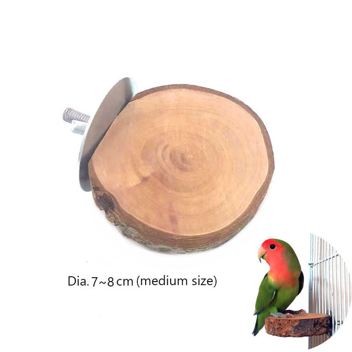Natural Pet Parrot Raw Wood Fork