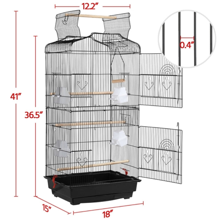 Large 36" Metal Bird Cage with Play Top