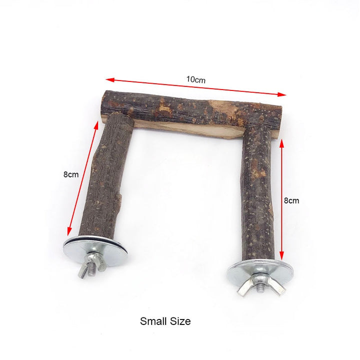 Natural Pet Parrot Raw Wood Fork