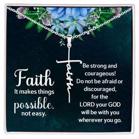 LuCaFaith (White Gold Dipped) Faith Cross